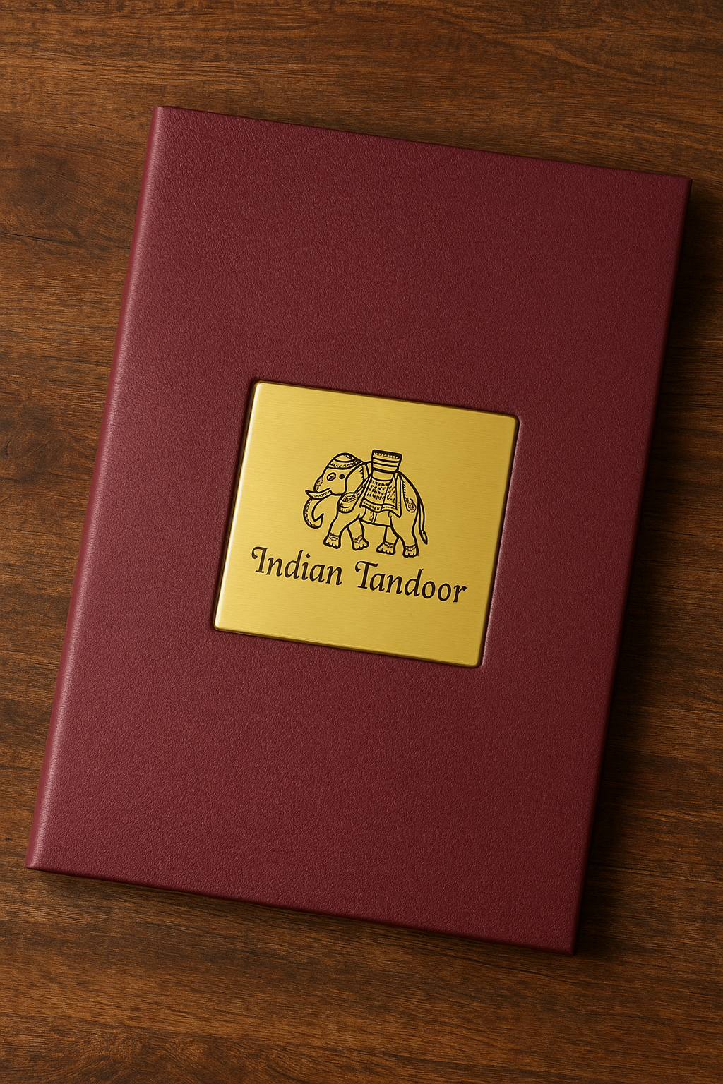 PU Leather Golden Plated Bill Book