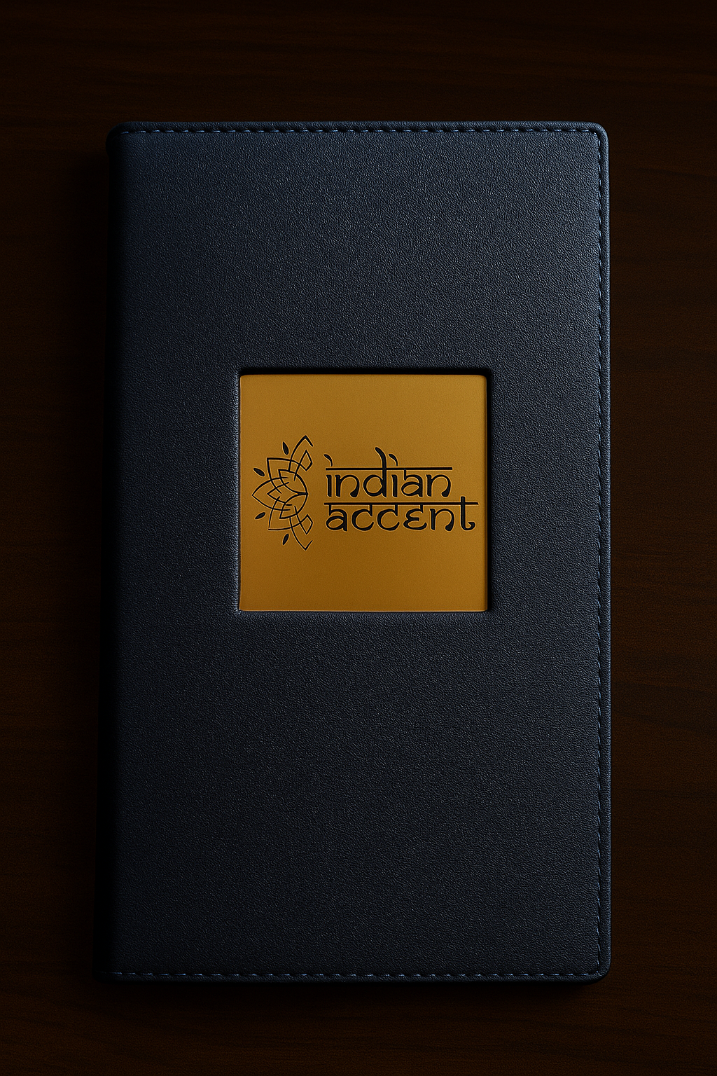PU Golden Plated Blue Bill Book