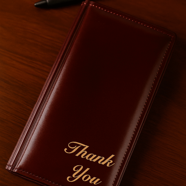 Glossy Leatherite Red Bill Book