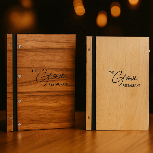 Luxurious 2 Coloured Wooden Menu