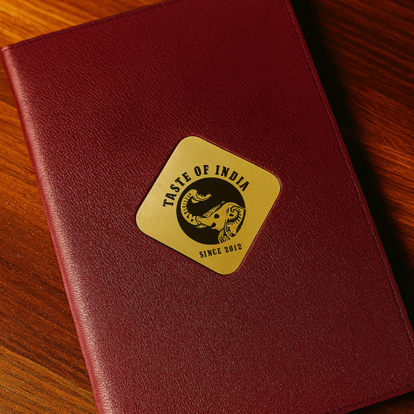 PU Maroon Leather Menu Folder