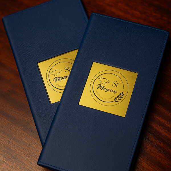 Imported Blue Restaurant Menu Folder