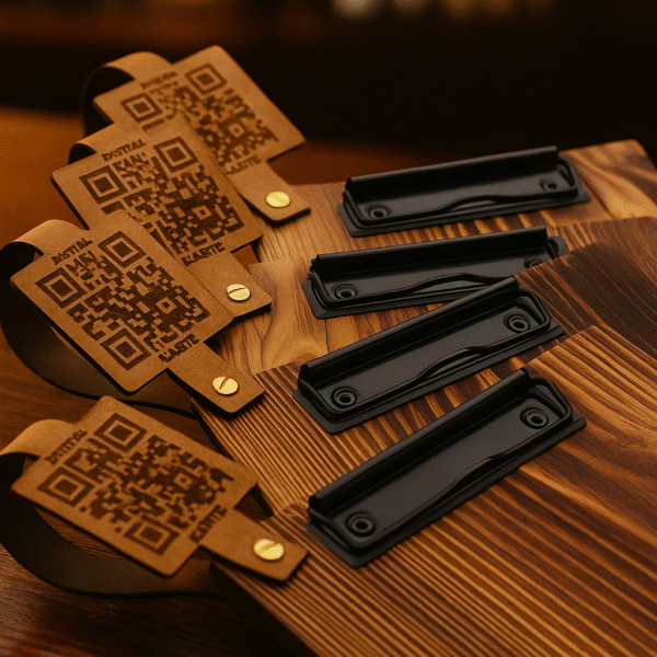 Wooden Bill Folder With Barcode