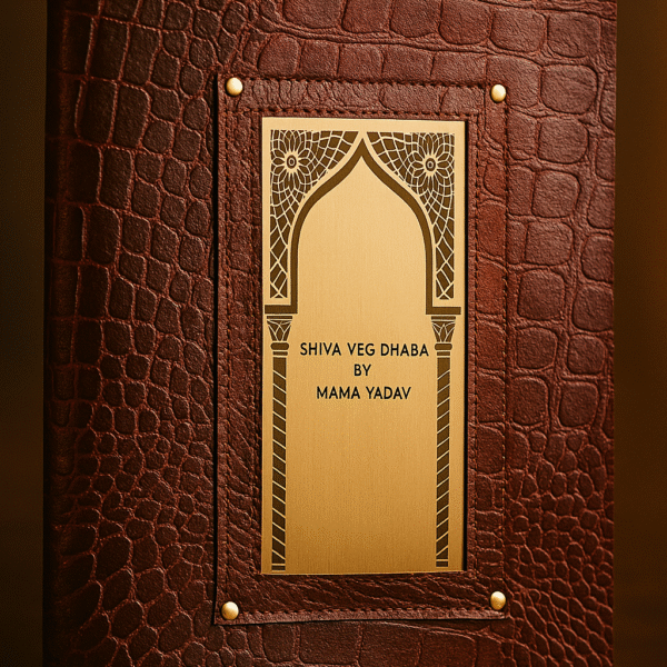 Crocodile Finish Leather Menu Folder