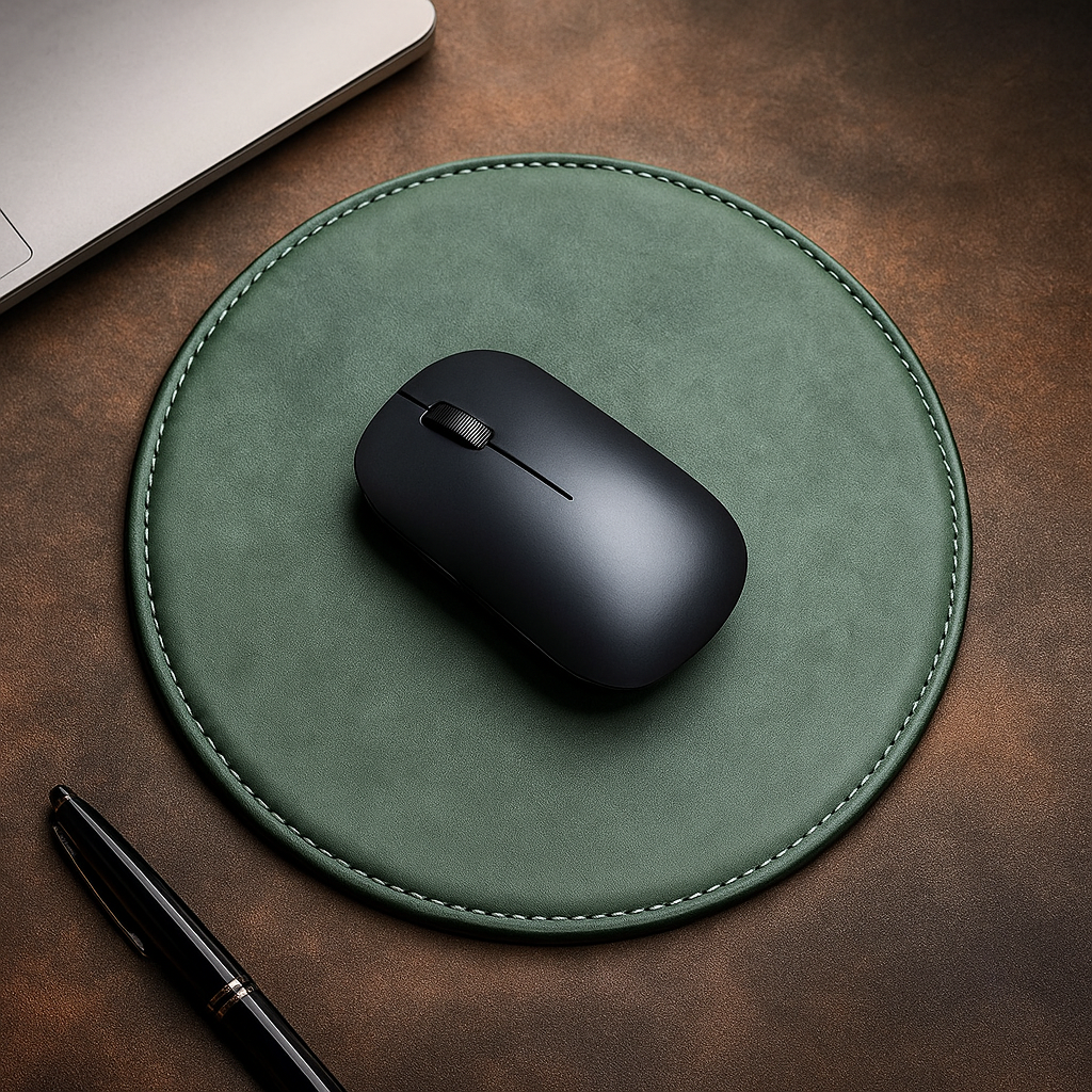 Circular Leatherite Mousepad