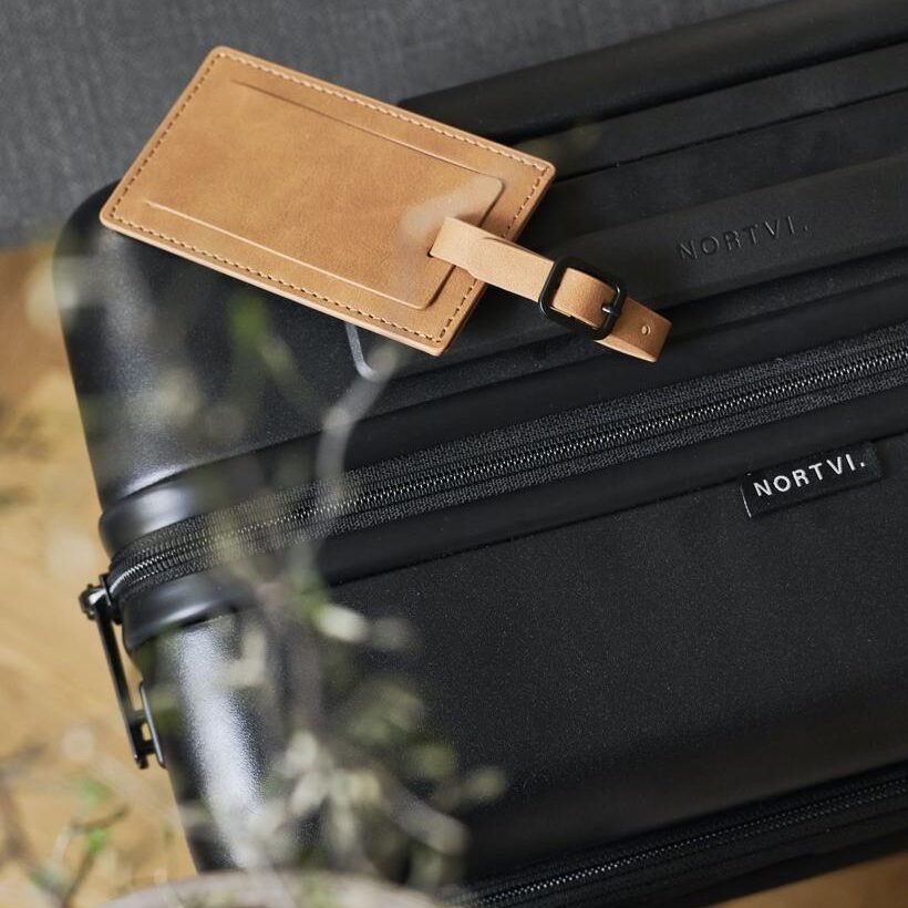 Tan Brown Luggage Tag