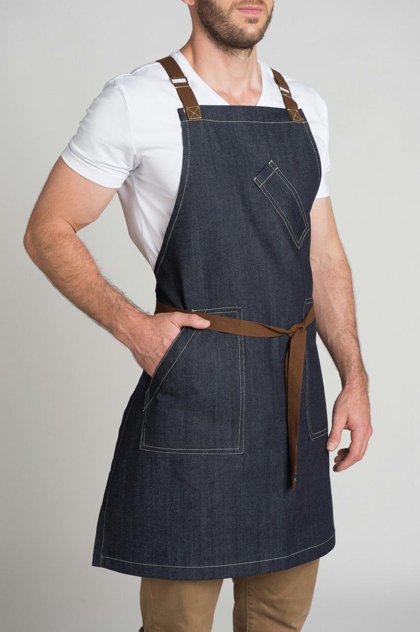 Denim Style Leather Apron