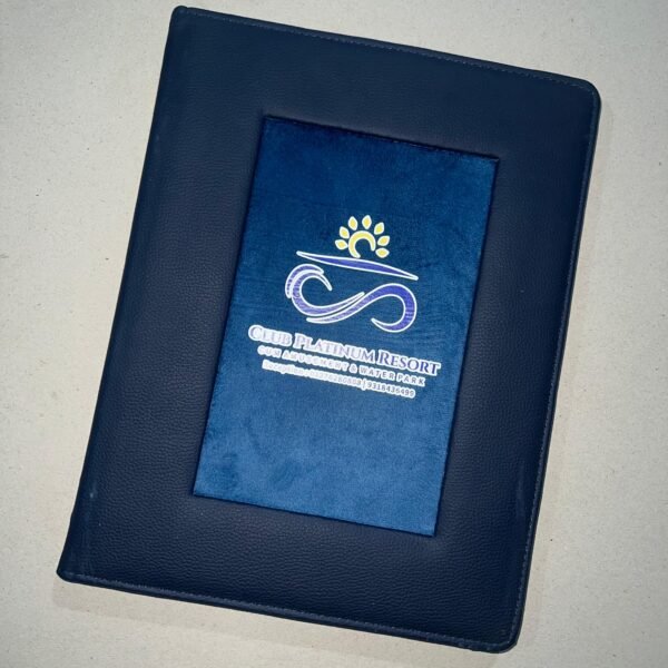 PU Menu Folder With Embossed Velvet