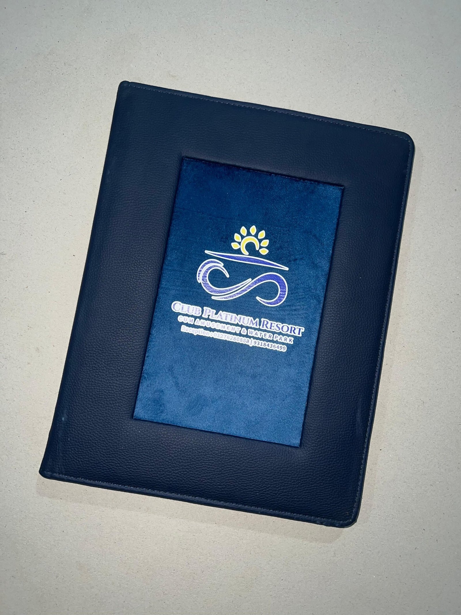 PU Menu Folder With Embossed Velvet