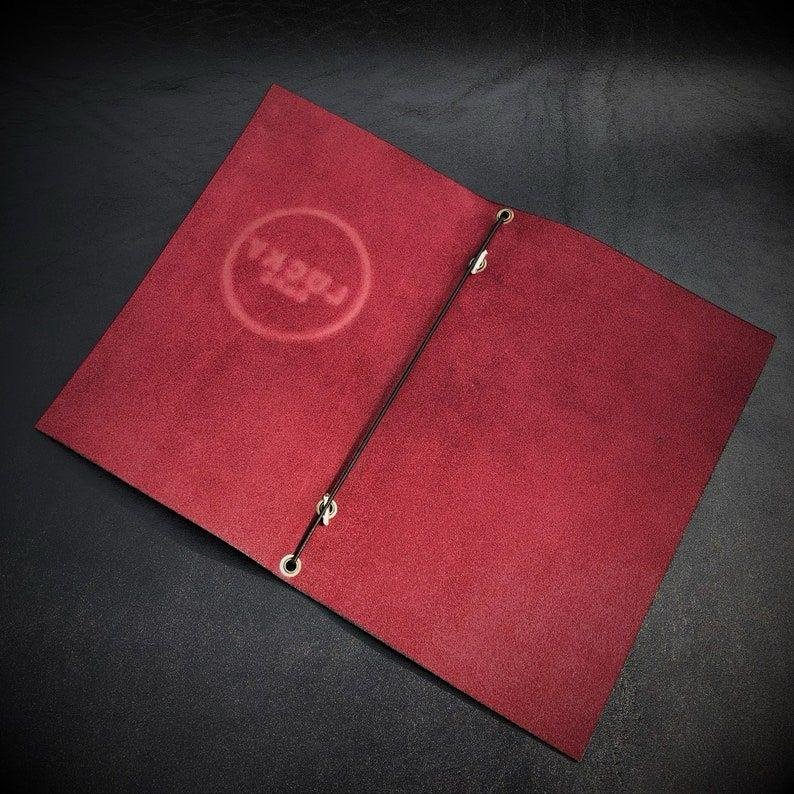 Second image of 100% Pure Leather Red Menu Folder