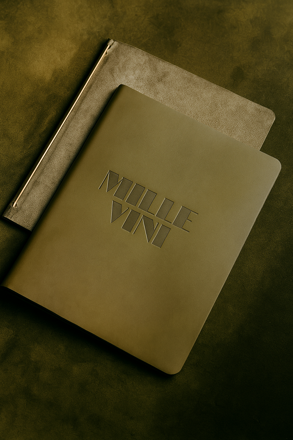 Olive Green 100% Premium Leather Menu Folder