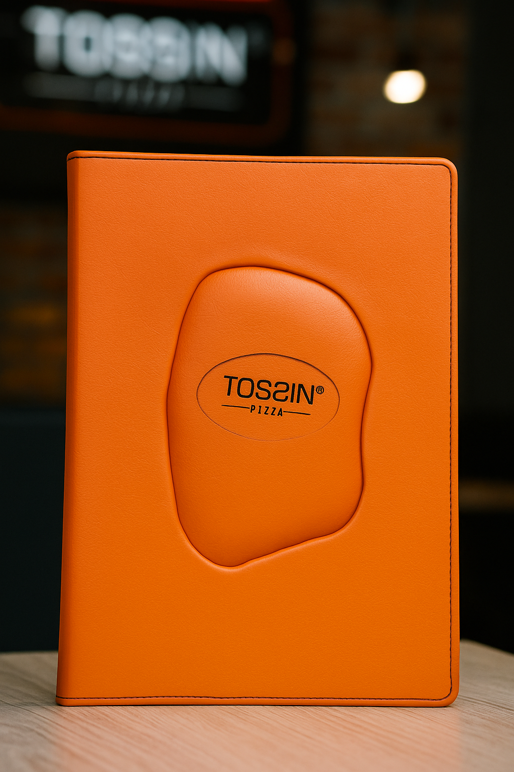 Heavy PVC Orange Menu Folder