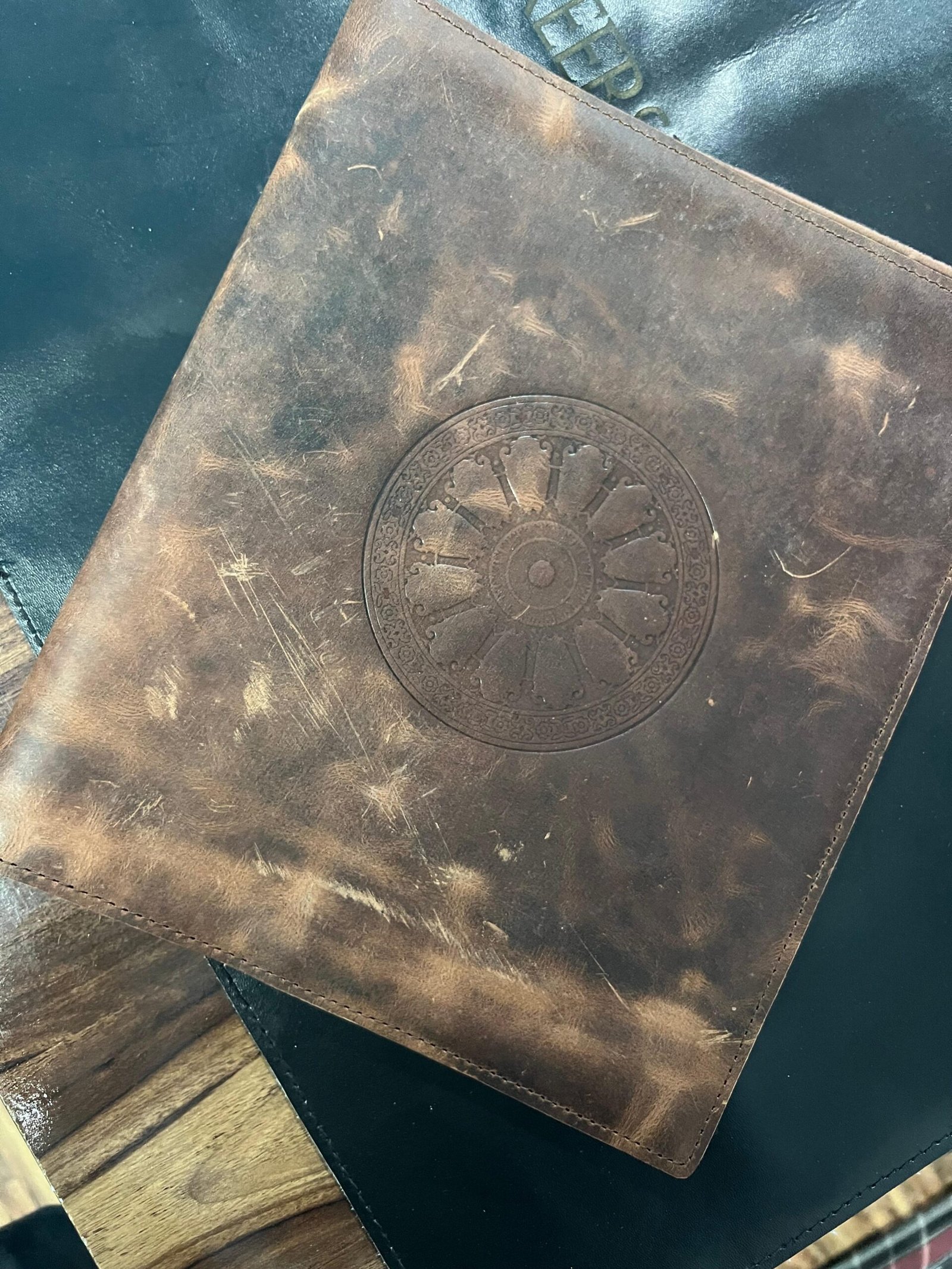 Brown Crunch Leather Menu